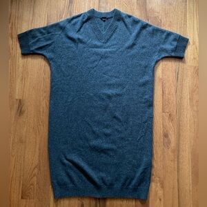 COS grey v neck sweater dress in 100% wool small